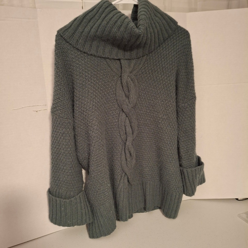 Talbots Women Chunky Knit Cowl Neck Cable Knit Sweater‎ Size S